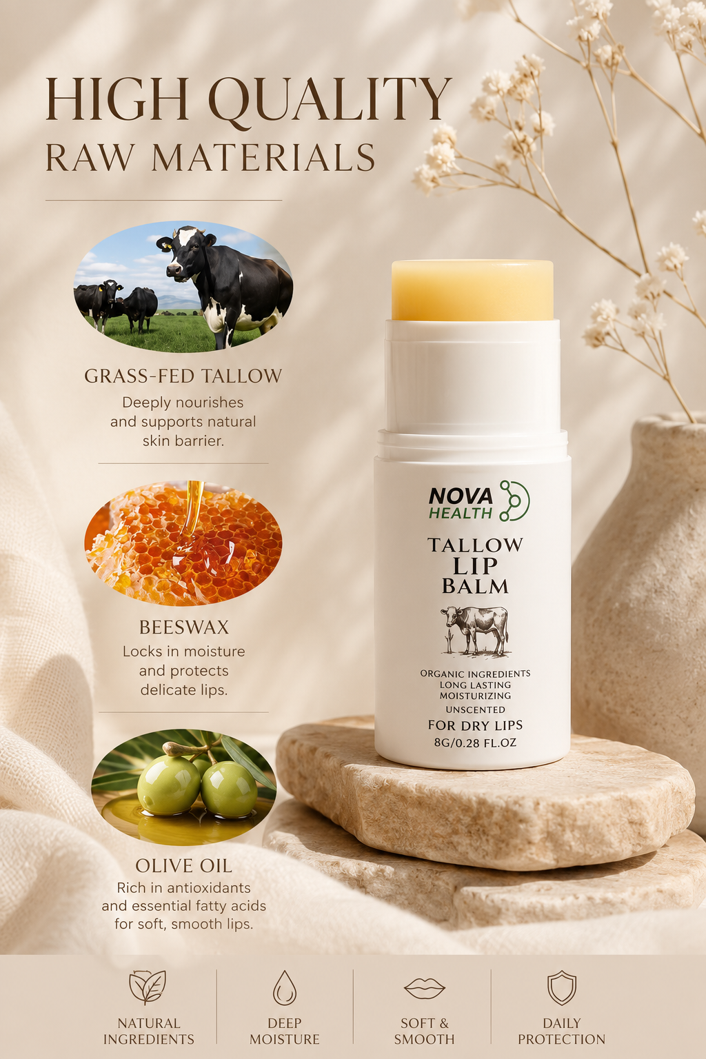 Organic Lip Balm (Non-Scented)